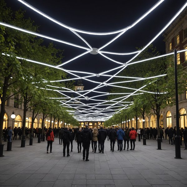 Comment créer une installation de lumière pour un espace public ?